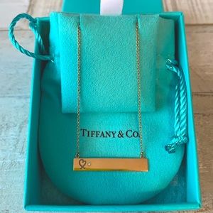 Tiffany & co Loving heart bar necklace in rose gold - Authentic